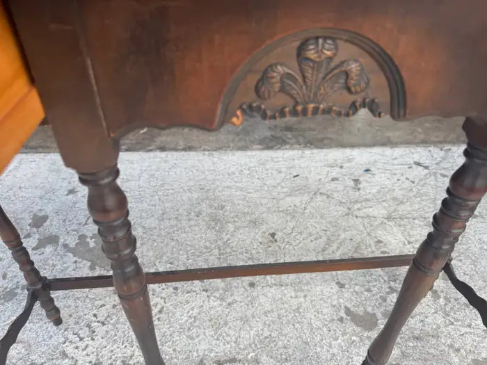 Classic carved wood accent table for foyer and hallway interiors