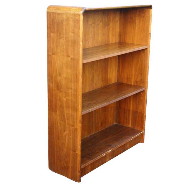 Vintage 4 ft open bookcase with 3 shelves by Brickel Ward Bennett