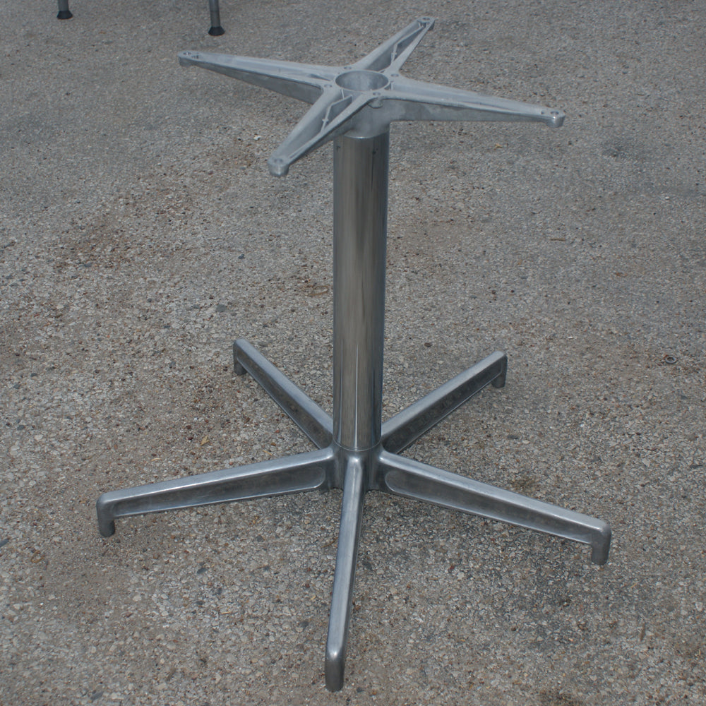 Vintage chrome dining table base with mid-century modern design