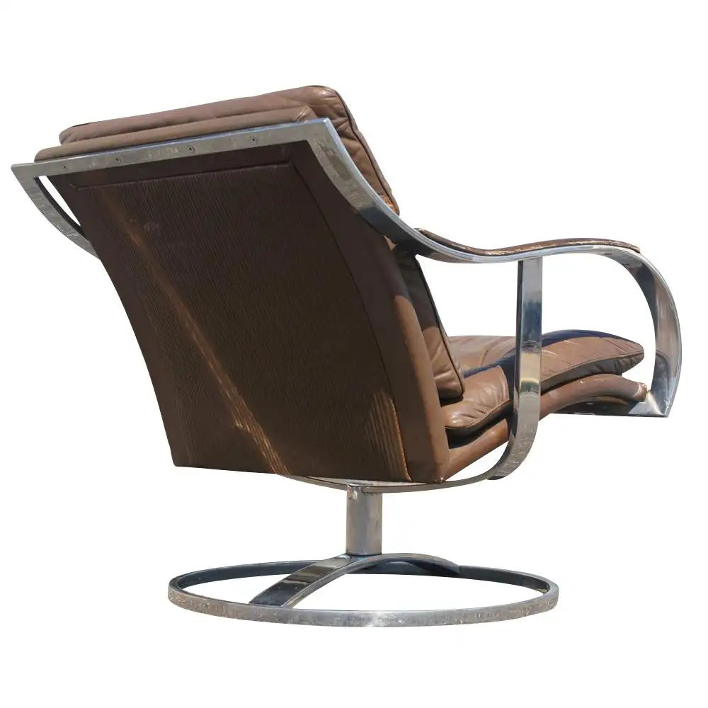 (2) Gardner Leaver for Steelcase Leather Lounge Arm Chair ( aah82 ) SALE