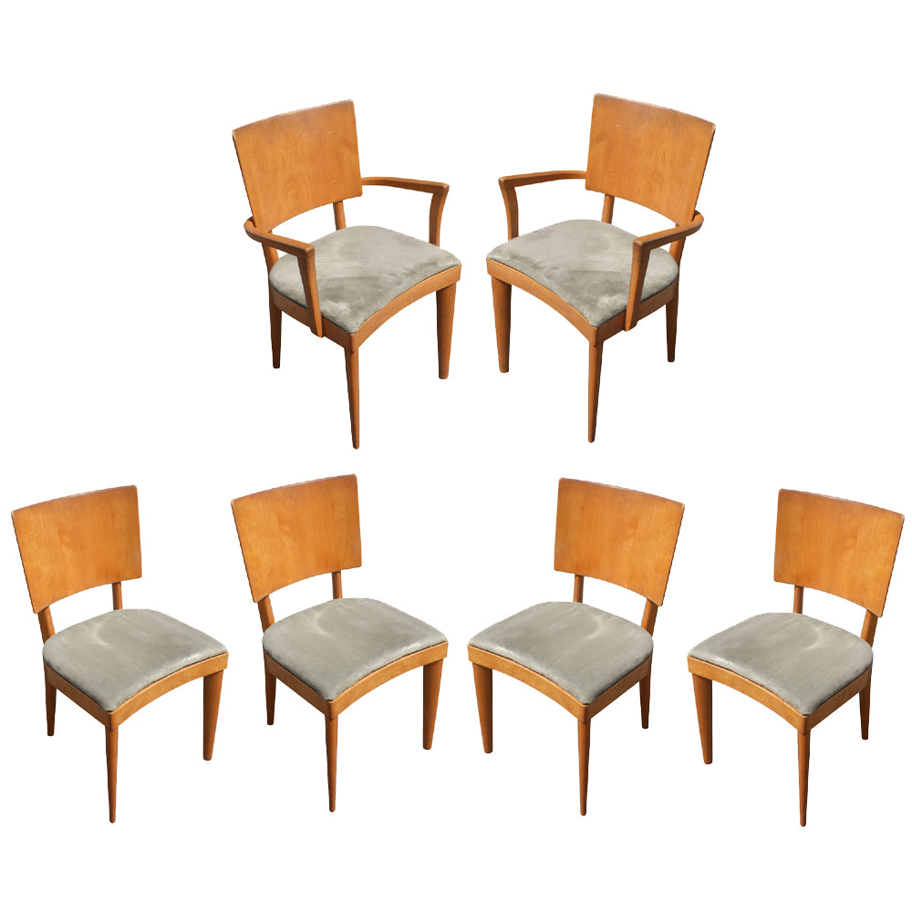 (2) Vintage Heywood Wakefield Stingray Dining Arm Chairs C-155 (MR9908)