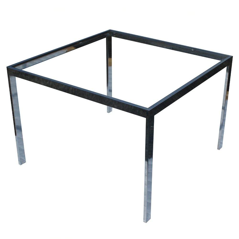 32″ Vintage Square Chrome Side End Table Base