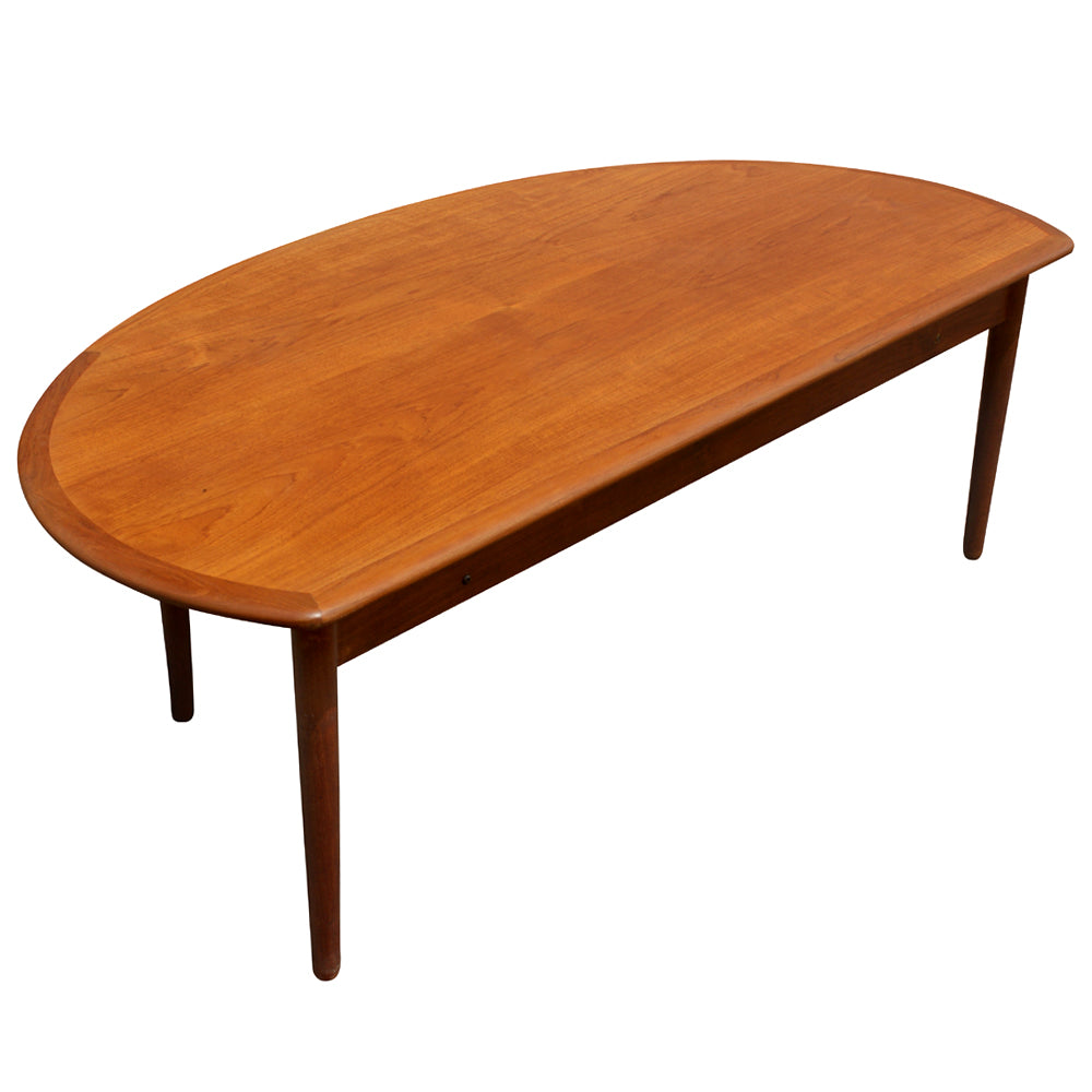 60″ Mid Century Modern Vintage Half Moon Coffee Table My Store