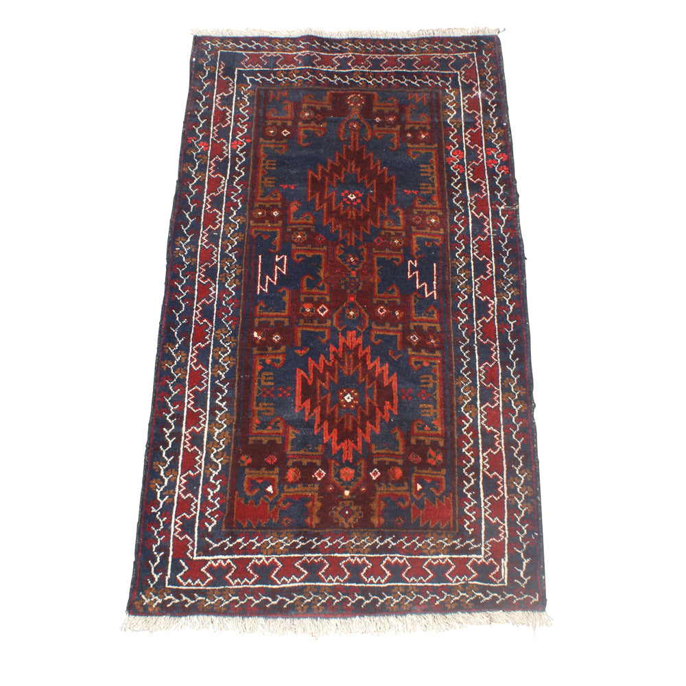 Handwoven Afghan Balouchi wool rug