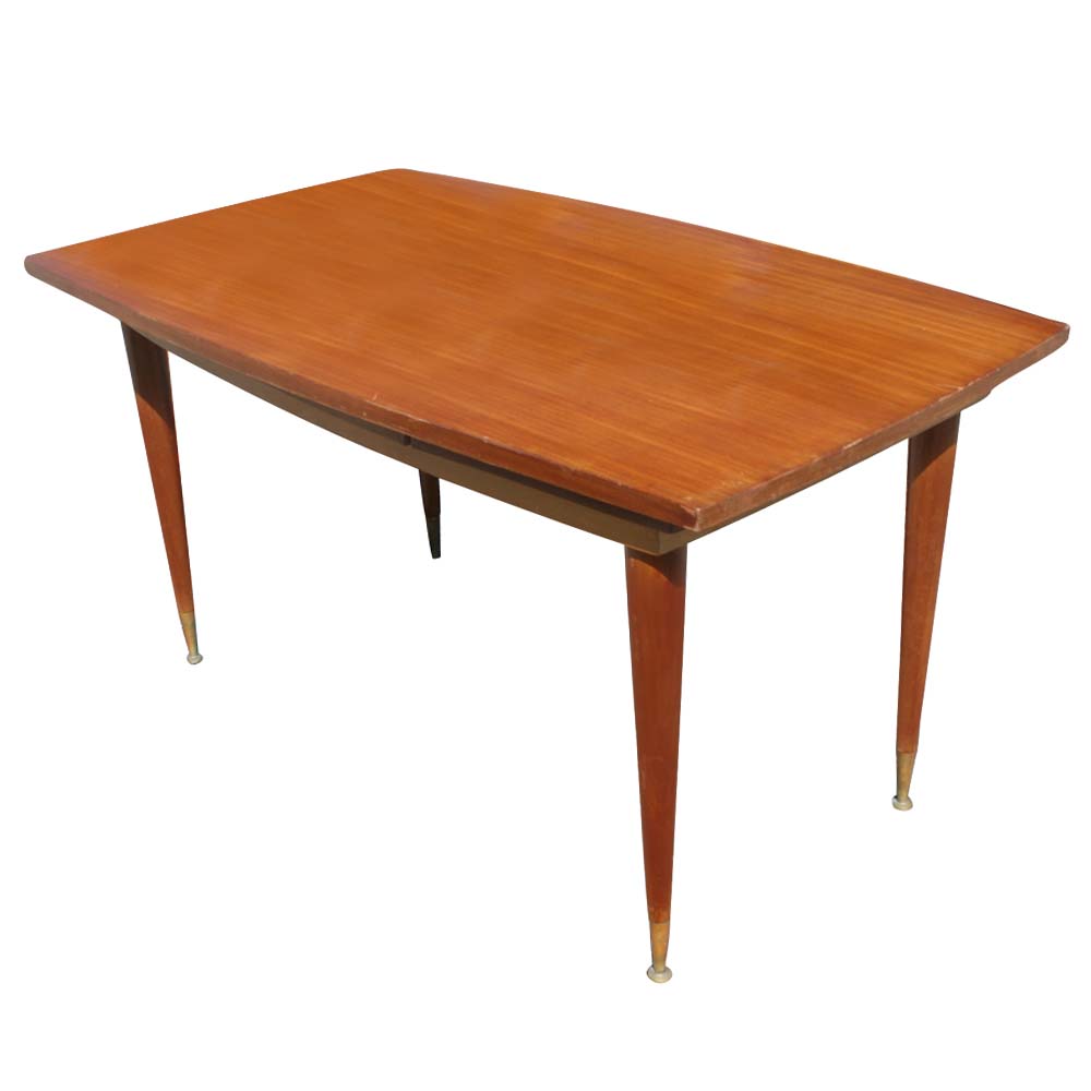 90 inch vintage Italian extension dining table with classic mid-century design