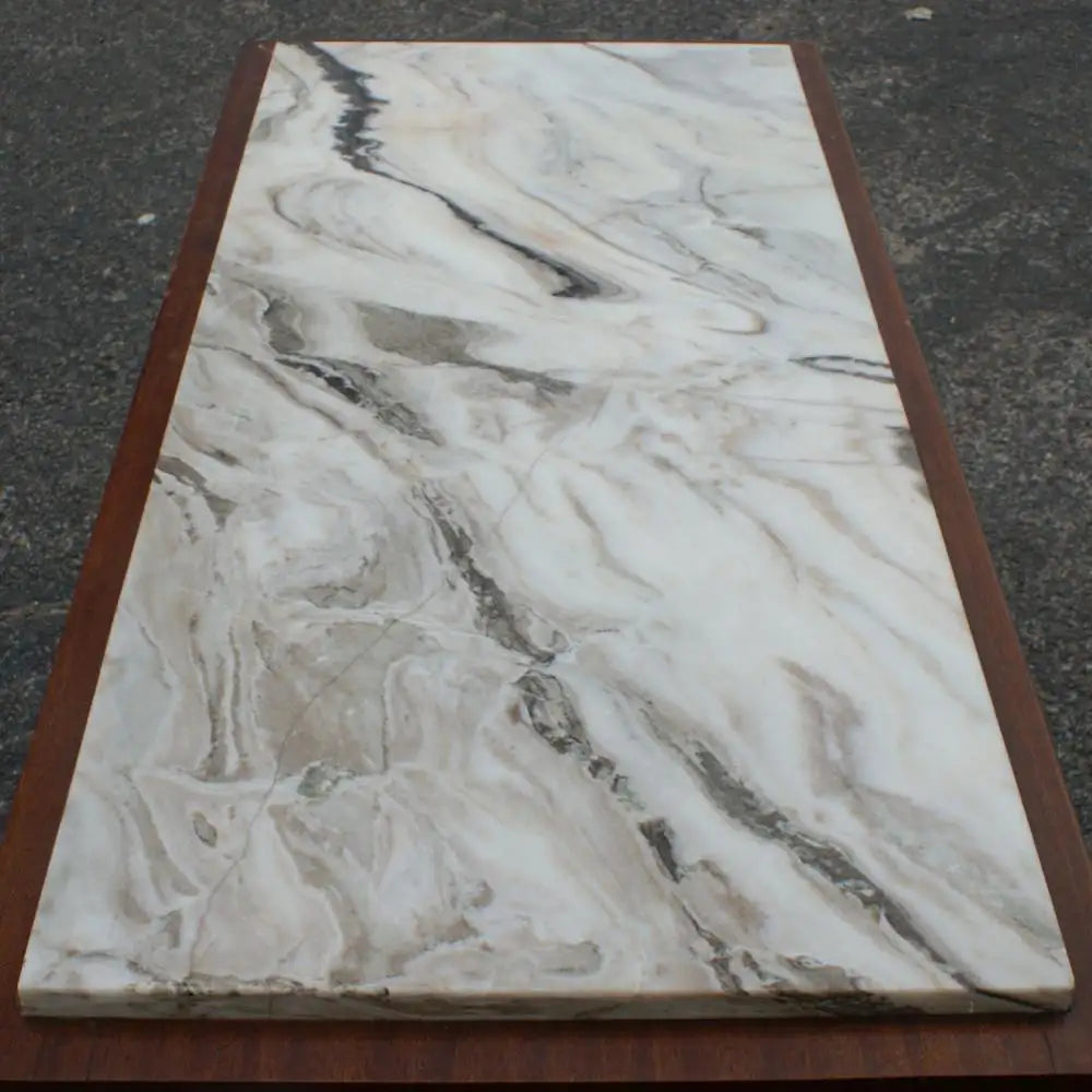 Vintage dresser with marble top and wooden drawers