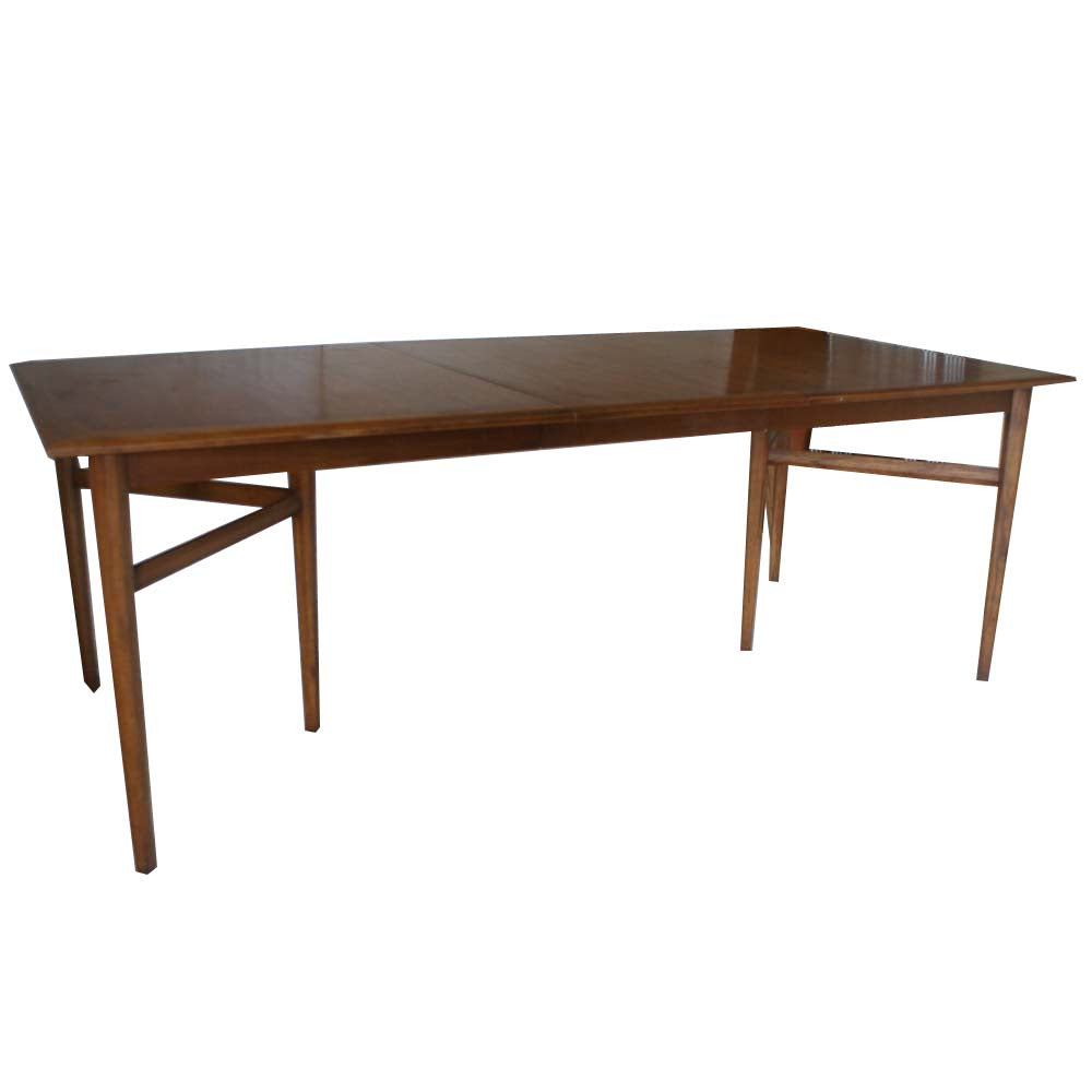 84 inch vintage Heritage extension walnut dining table with classic design