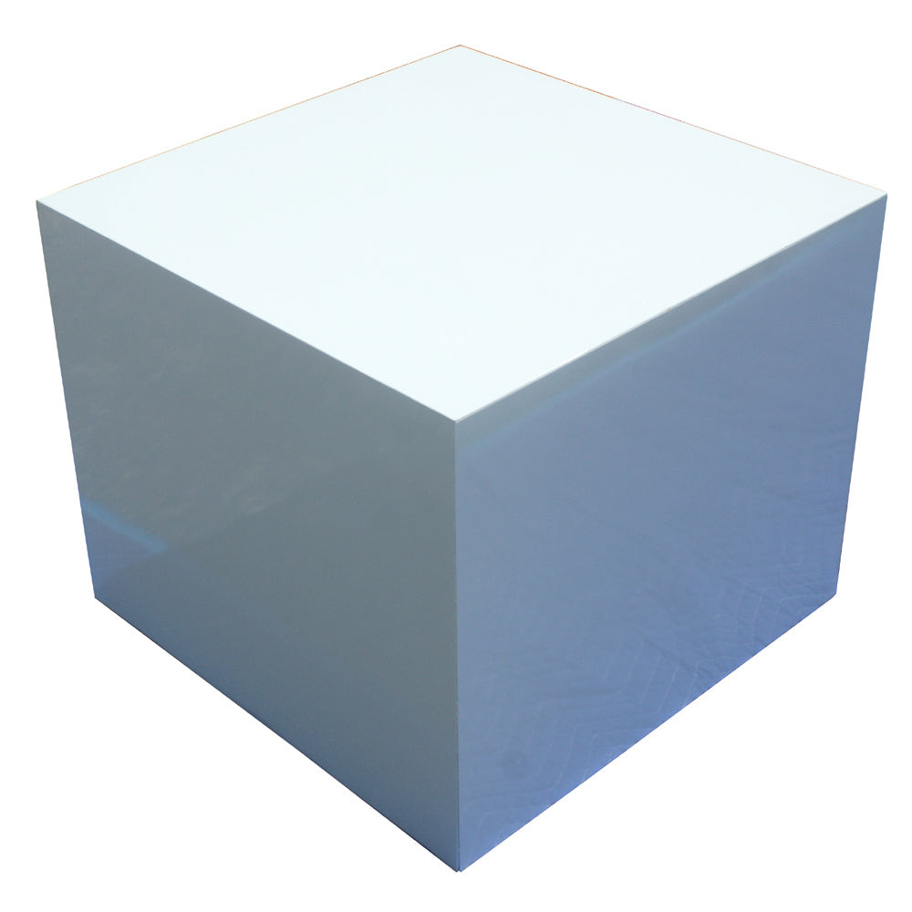 24″ Sq Newly Restored White Lacquer Side End Table