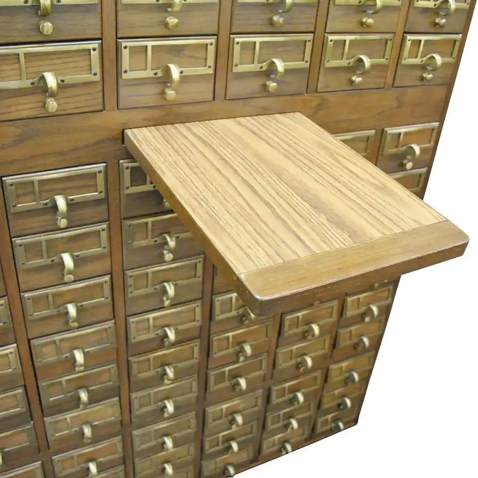Mid-century library card storage unit
