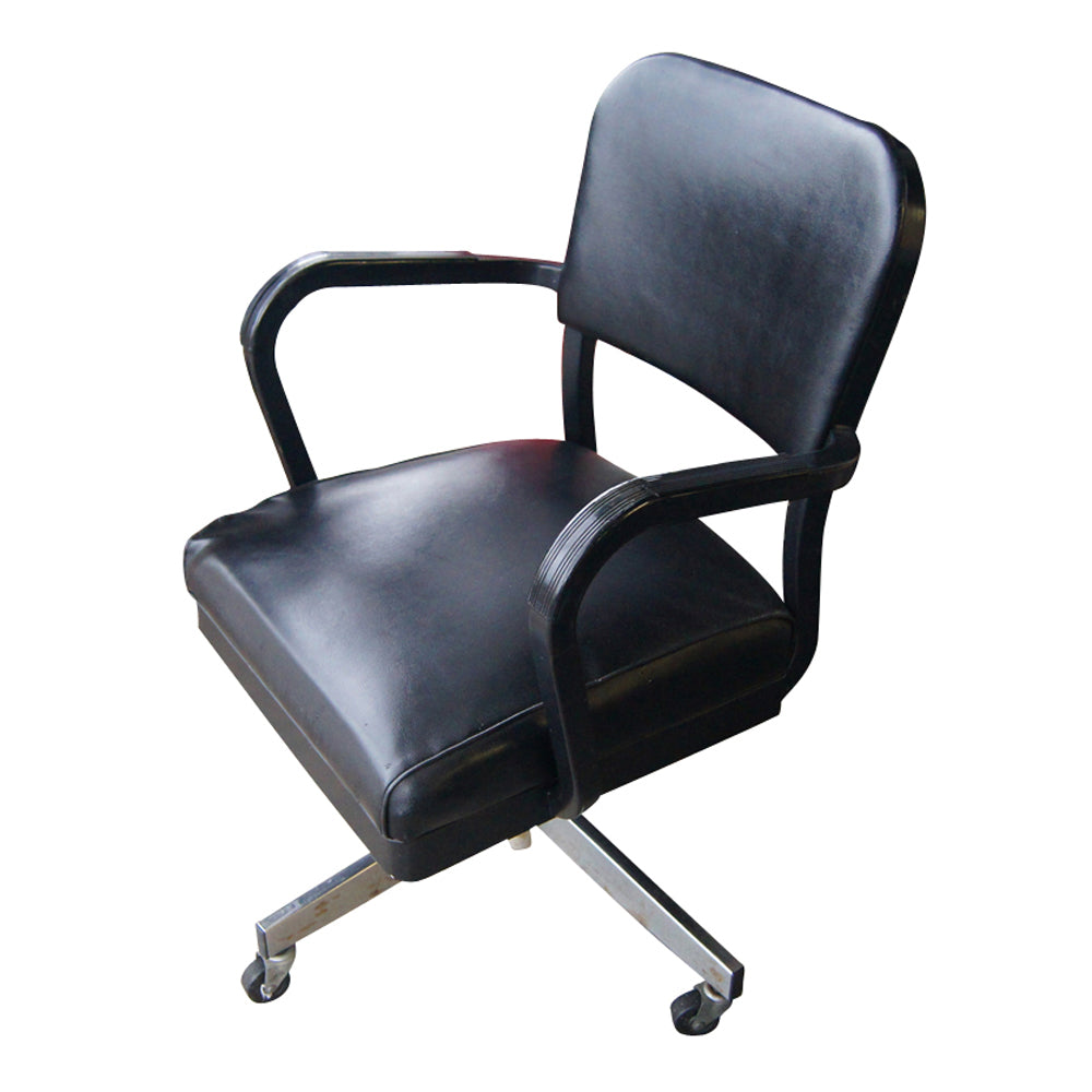 Vintage Industrial Age Desk Armchair Casters by All Steel Inc.