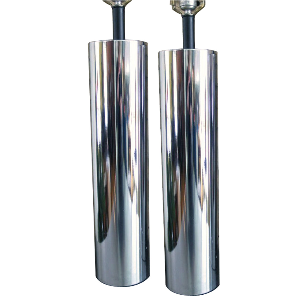 (2) Mid Century Modern Laurel Chrome Lamps (MR12628)