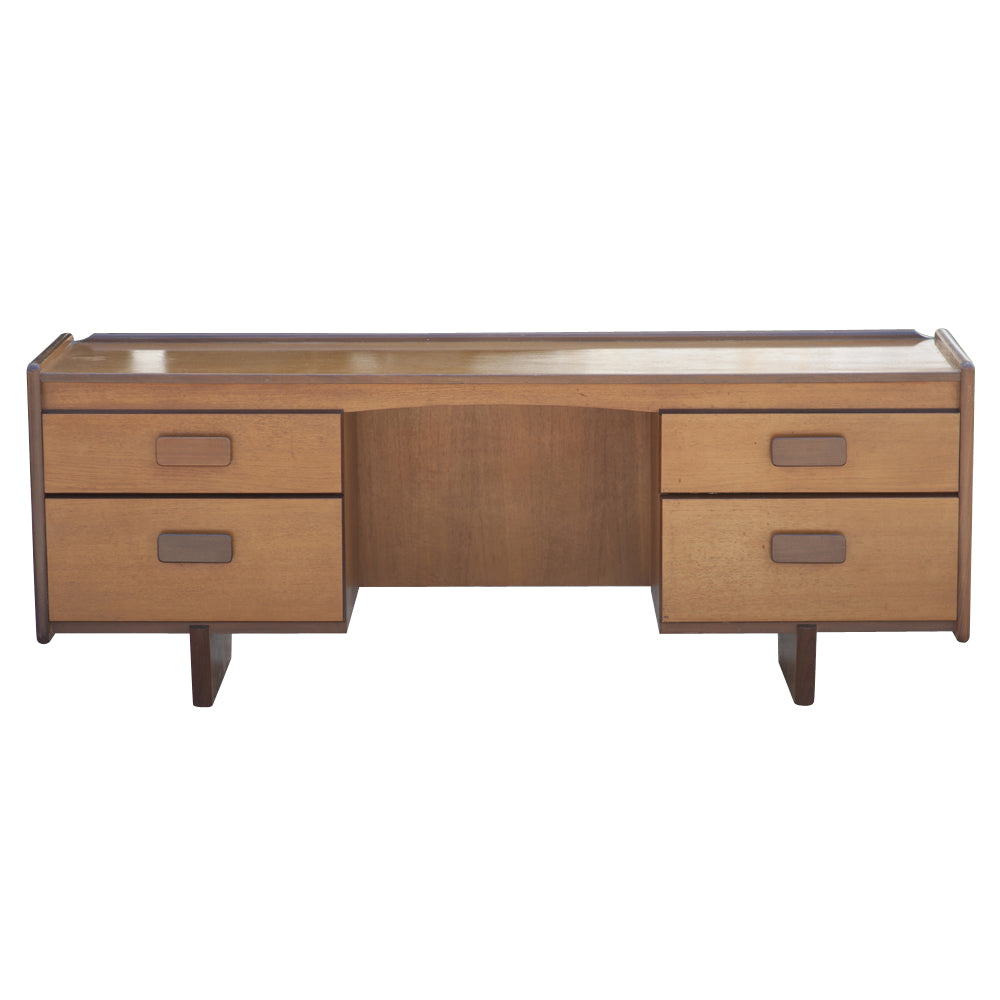 Mid-century modern desk by White & Newton with vintage wood finish