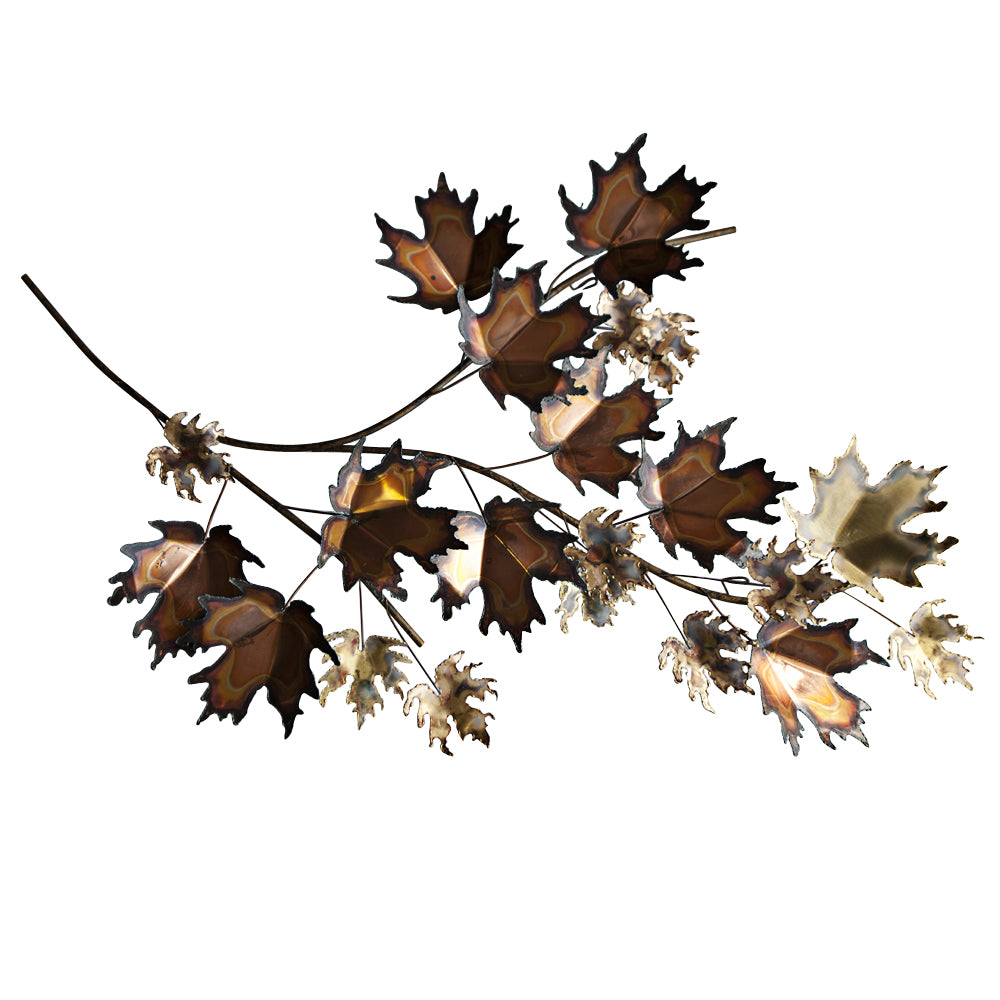 Vintage Curtis Jere metal foliate wall sculpture artwork