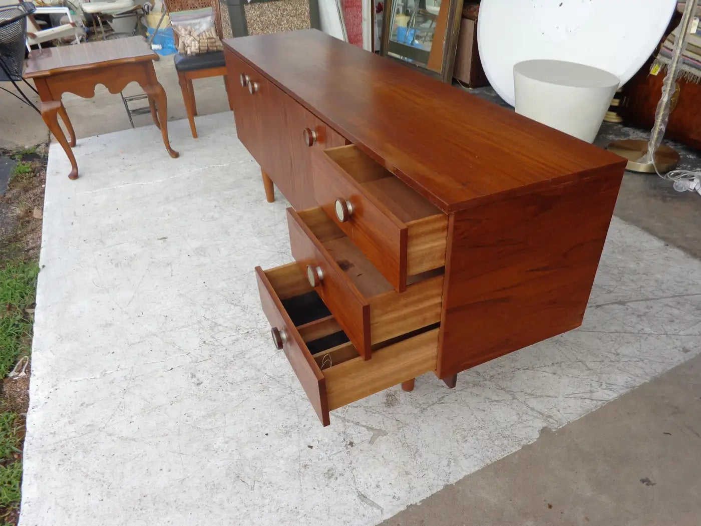 Mid Century modern dresser in teak