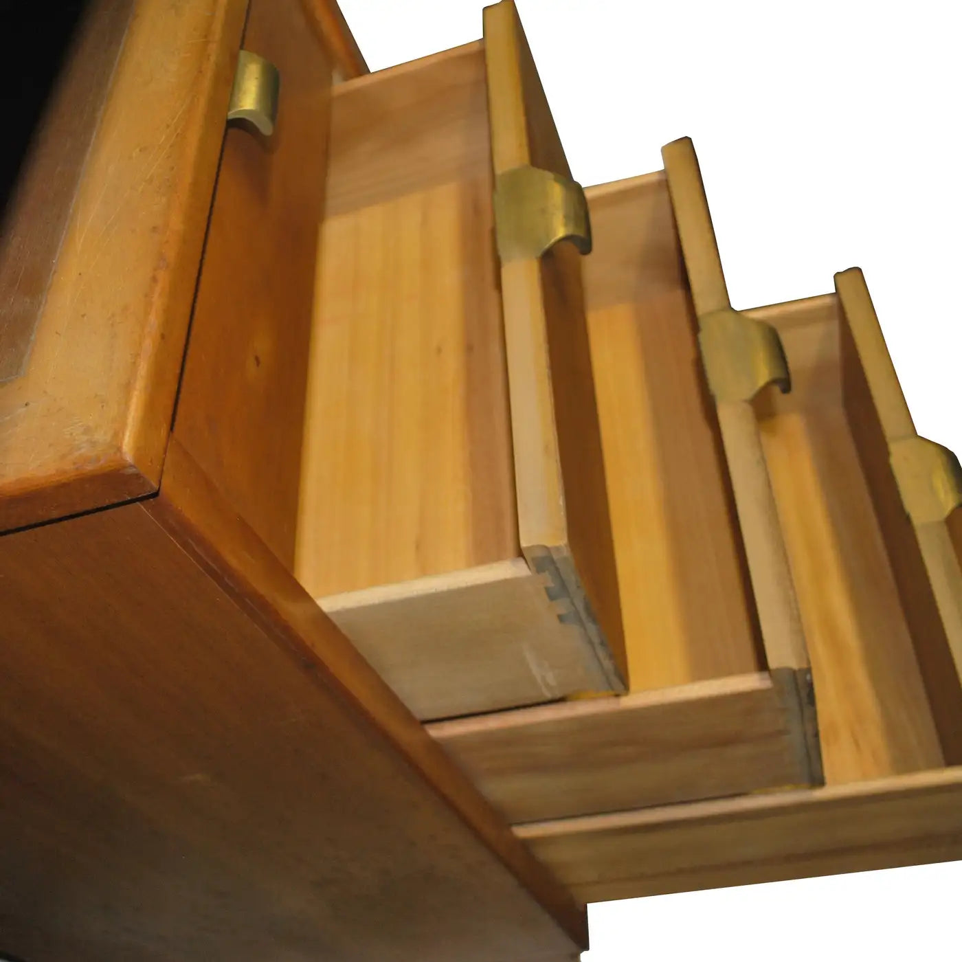 Vintage mid-century modern nightstand close-up
