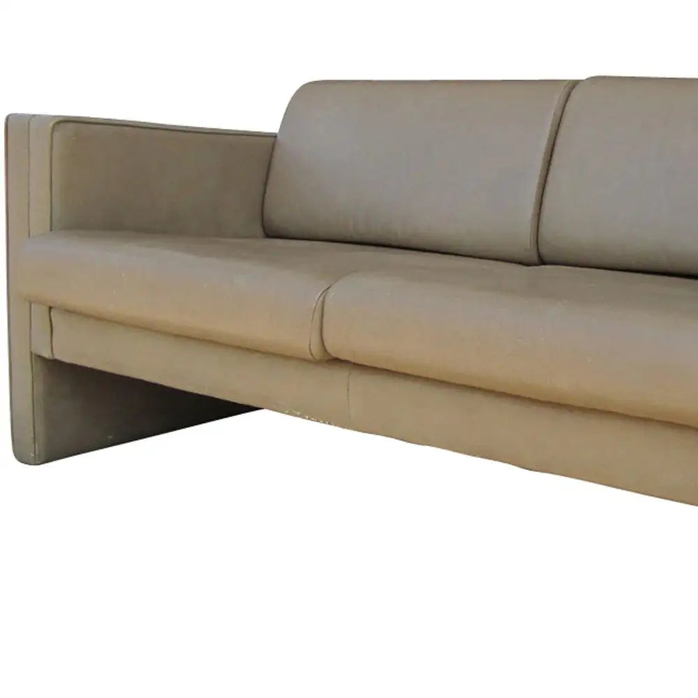60″ Vintage Mid Century Modern Brayton Leather Settee