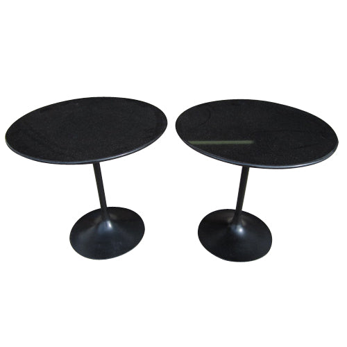Pair of Saarinen tulip granite side tables for Knoll