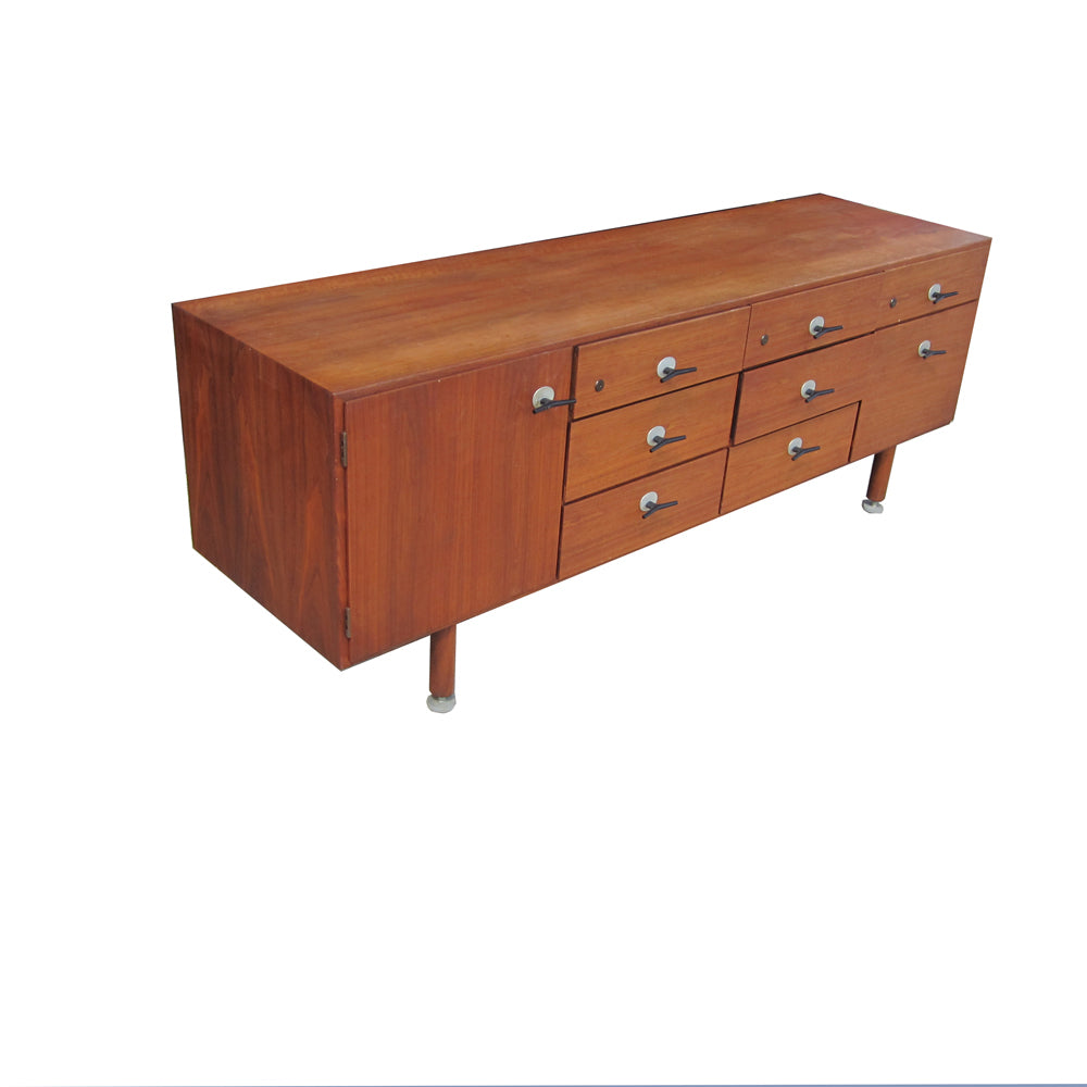 Rare Vintage Jens Risom 72″ Width Credenza with Y-Shaped Drawer Pulls (MR13348)