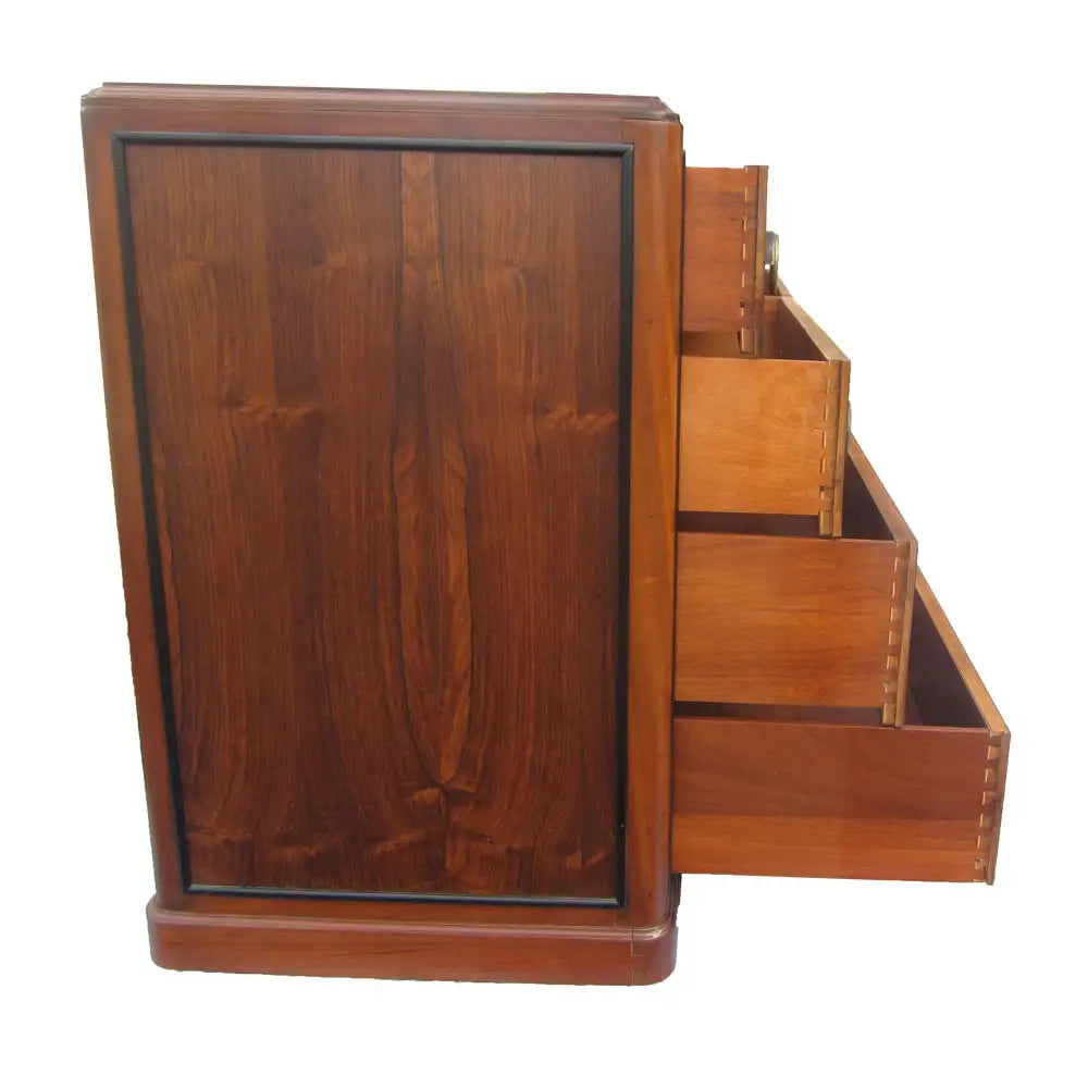 Pair of Rare and Exceptional 1930s Art Deco Rosewood Nightstand Drawers