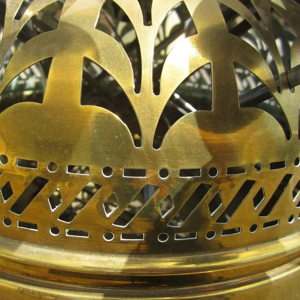 Antique Turkish tabletop grill with brass finish