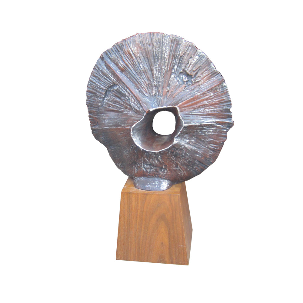 30 inch vintage bronze brutalist sculpture signed K. Green