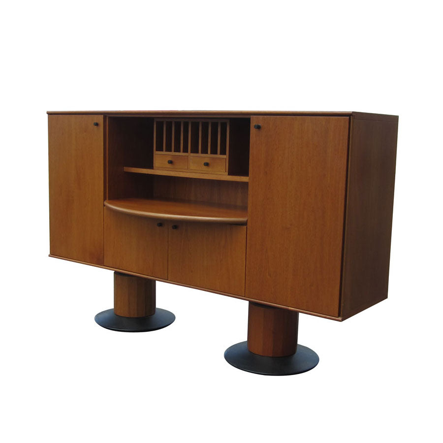 76 inch vintage Art Deco buffet bar cabinet with retro design