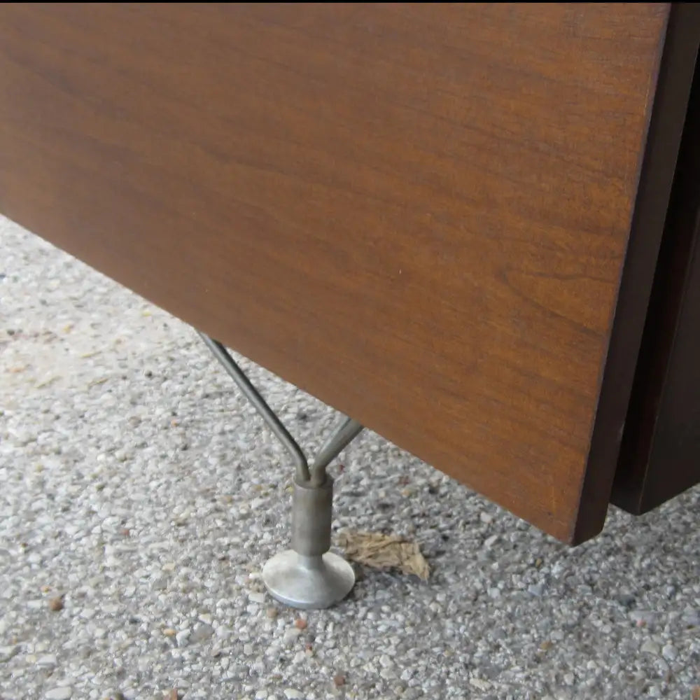 Classic single pedestal walnut desk