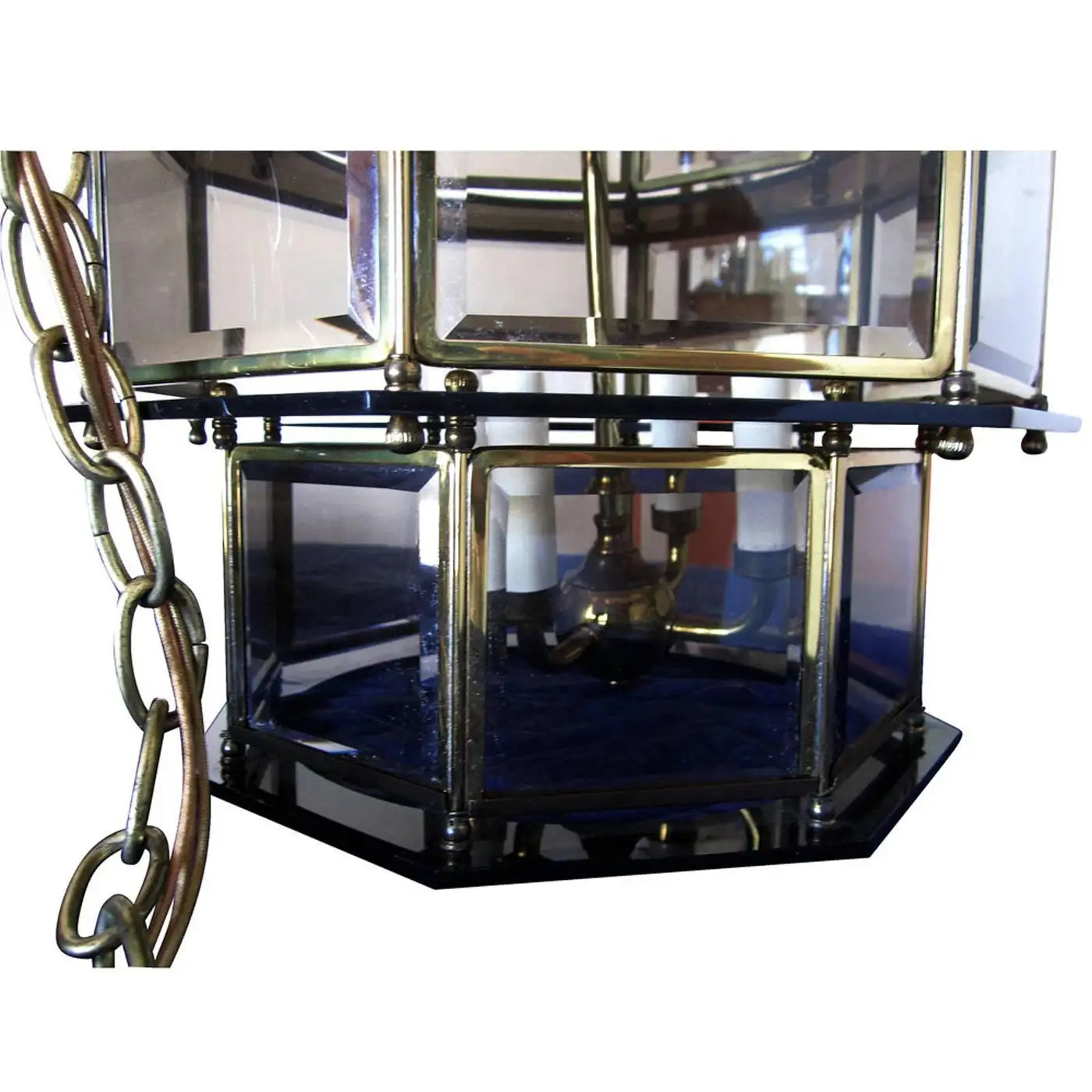 17.5″ Vintage Smoked Glass Lucite Chandelier (MR14122)