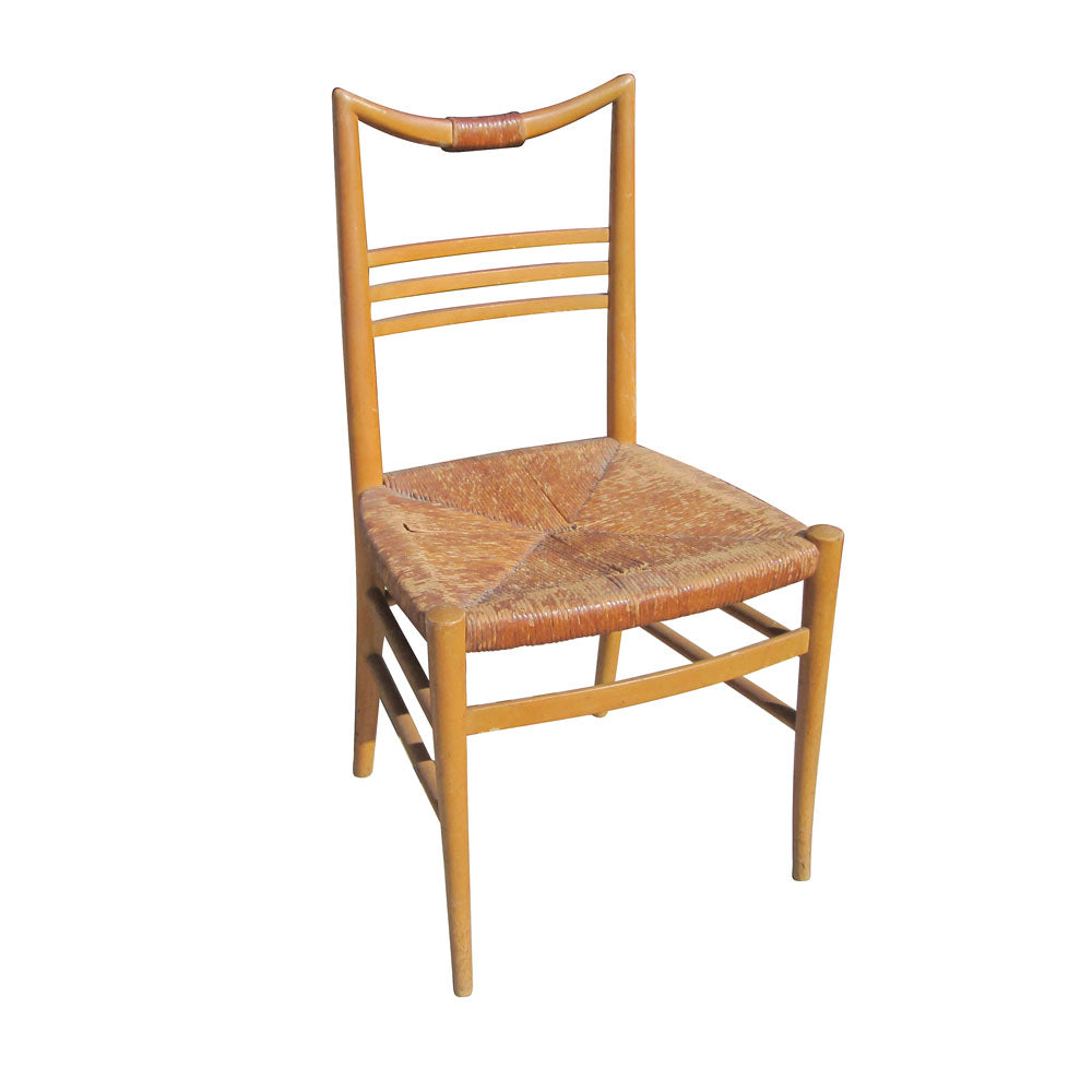 Vintage Bentwood Hand-Woven Rush Dining Chair