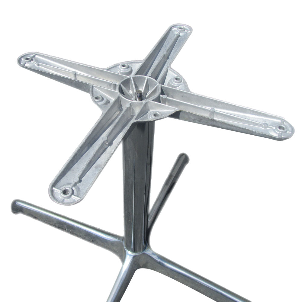 Vintage aluminum mid century 4 star table base with retro design