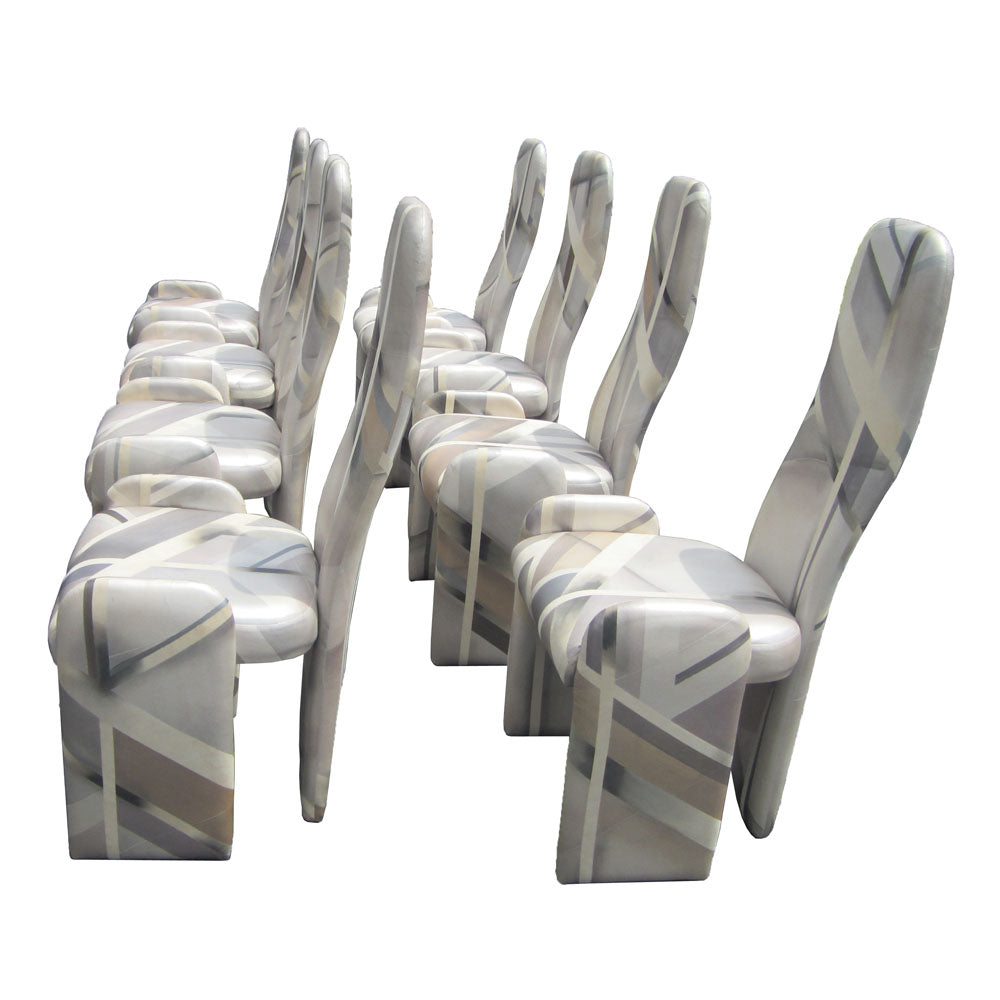 Set of eight Trendline dining chairs in modern design