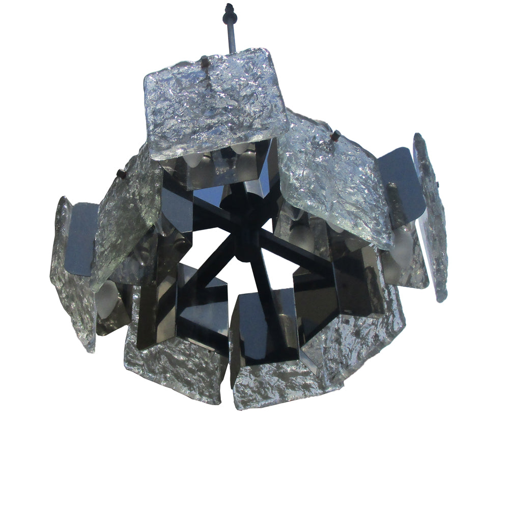21″ Vintage Murano Glass Mazzego Pendant Lamp by Carlo Nason (MR14549)