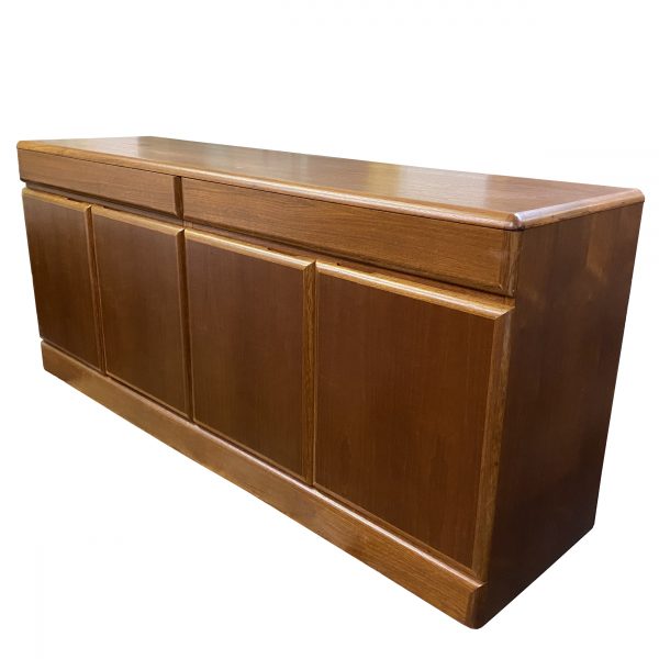 Vintage Danish teak sideboard with sliding doors