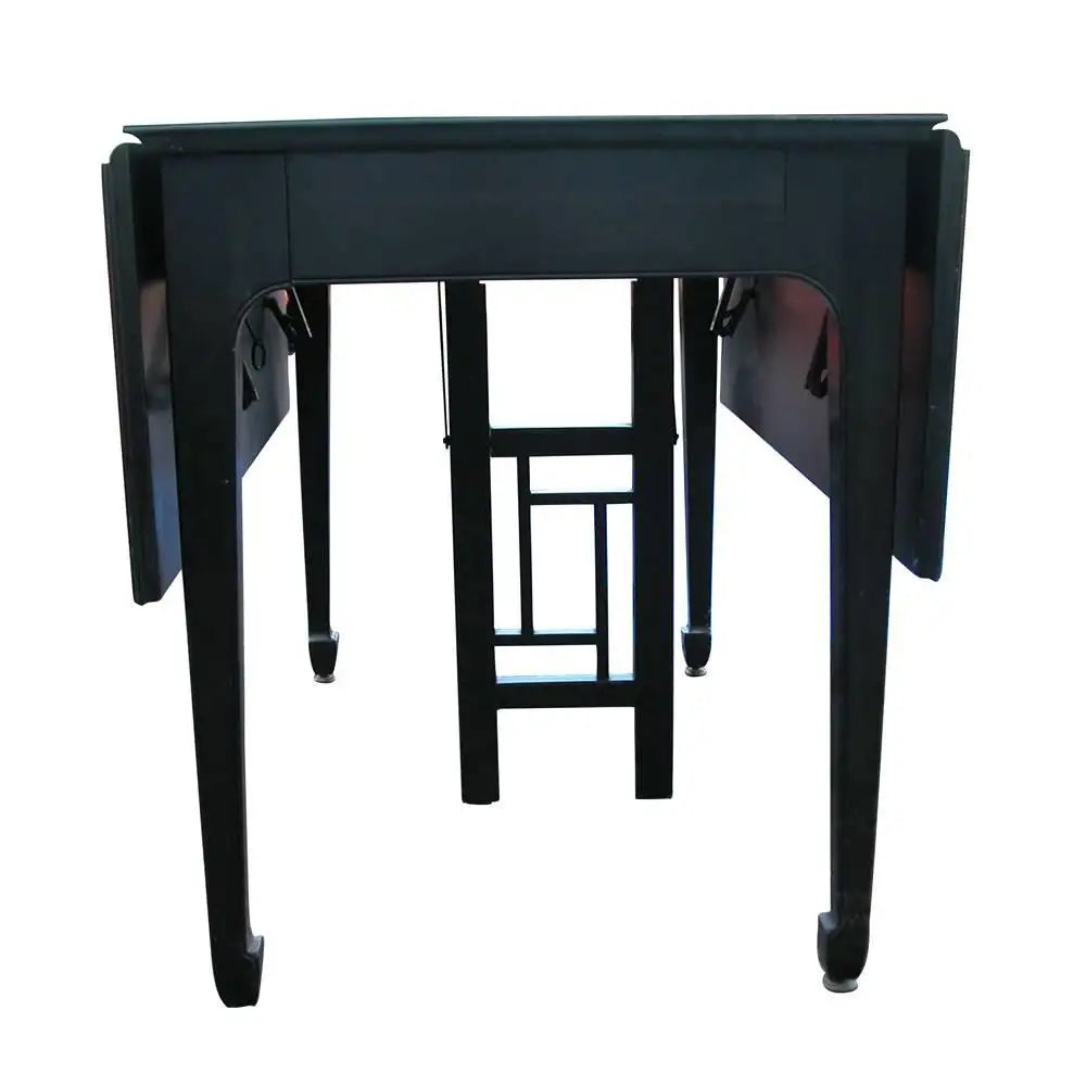 Wooden dining table in mid century modern style