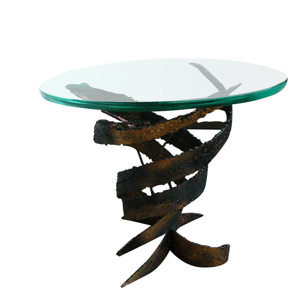 Silas Seandel brutalist sculptural mid century end table