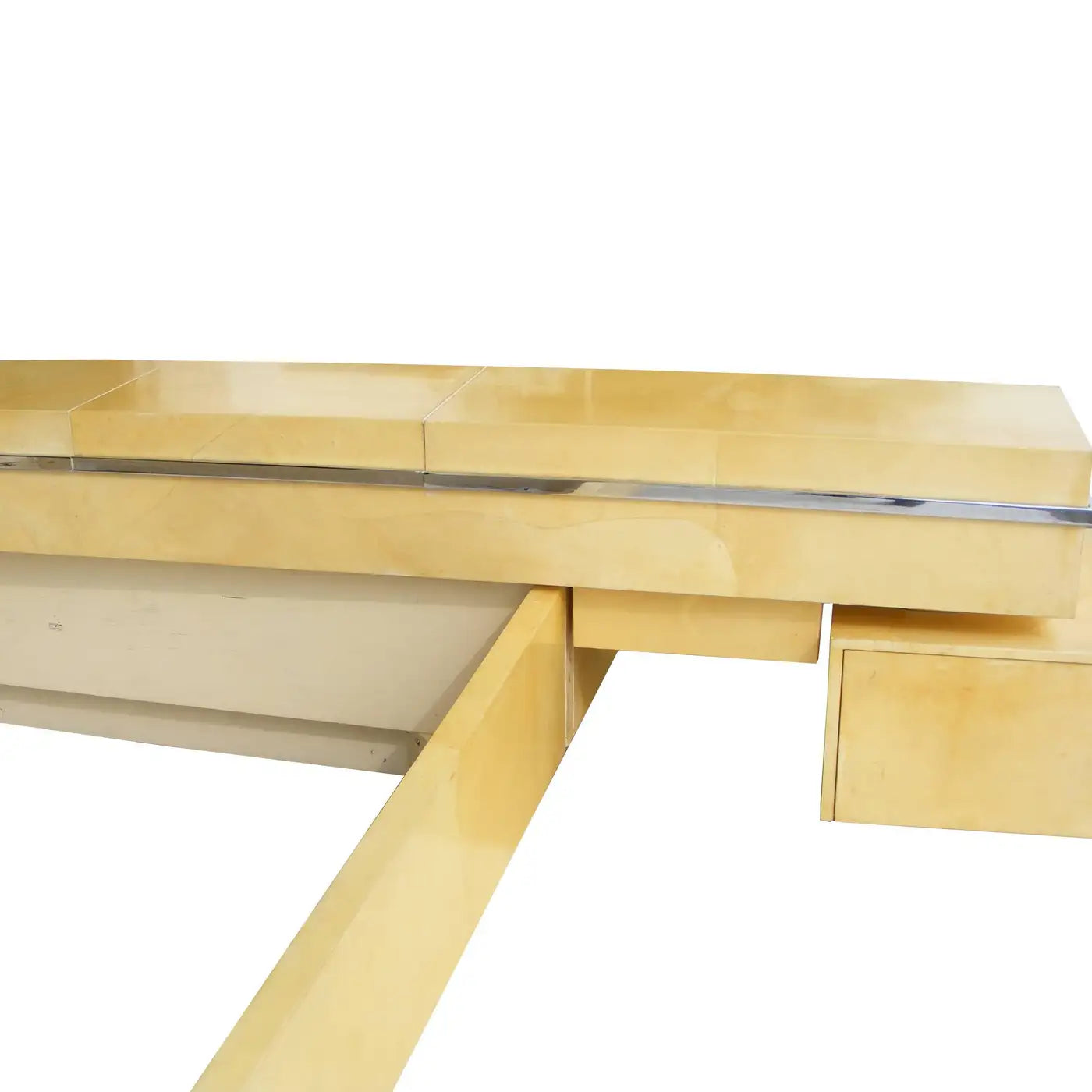 Vintage Mid-Century Enrique Garcel Parchment Platform Bed