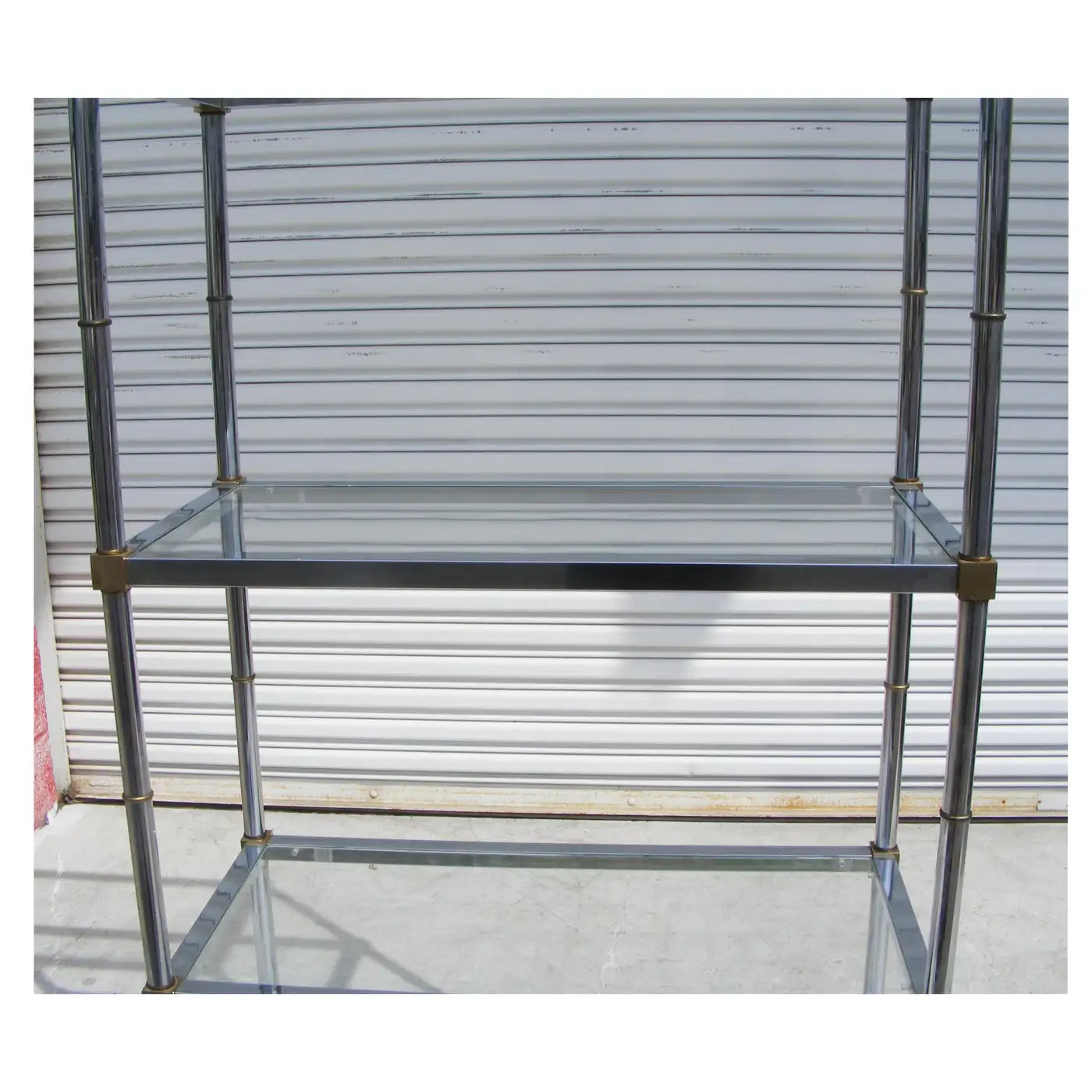 Maison Jansen wood and brass etagere