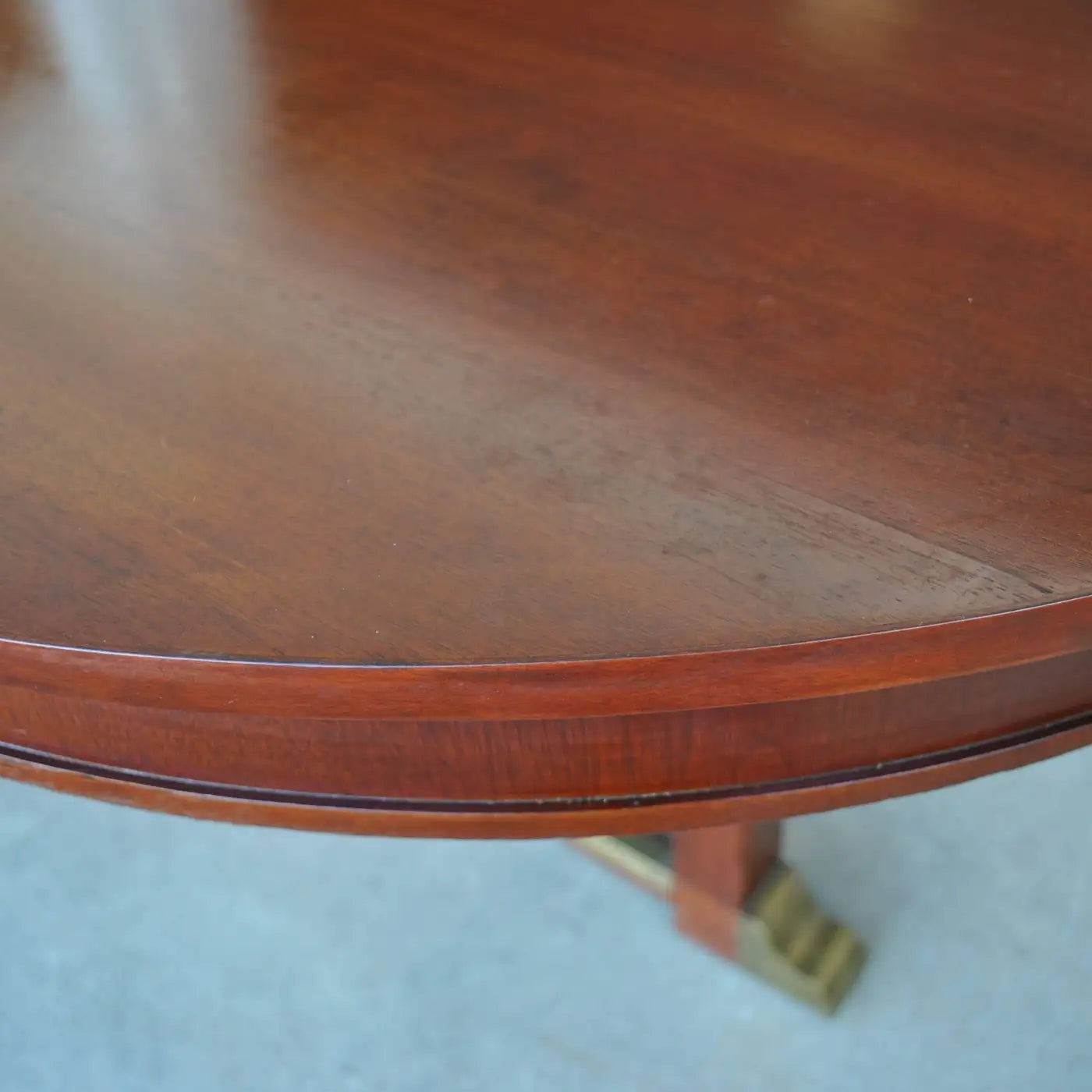 Retro vintage oval dining table with pedestal base