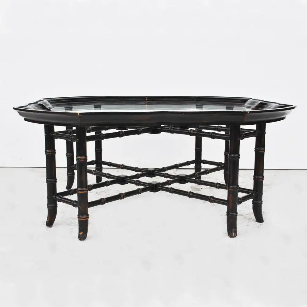 Baker vintage faux bamboo square table