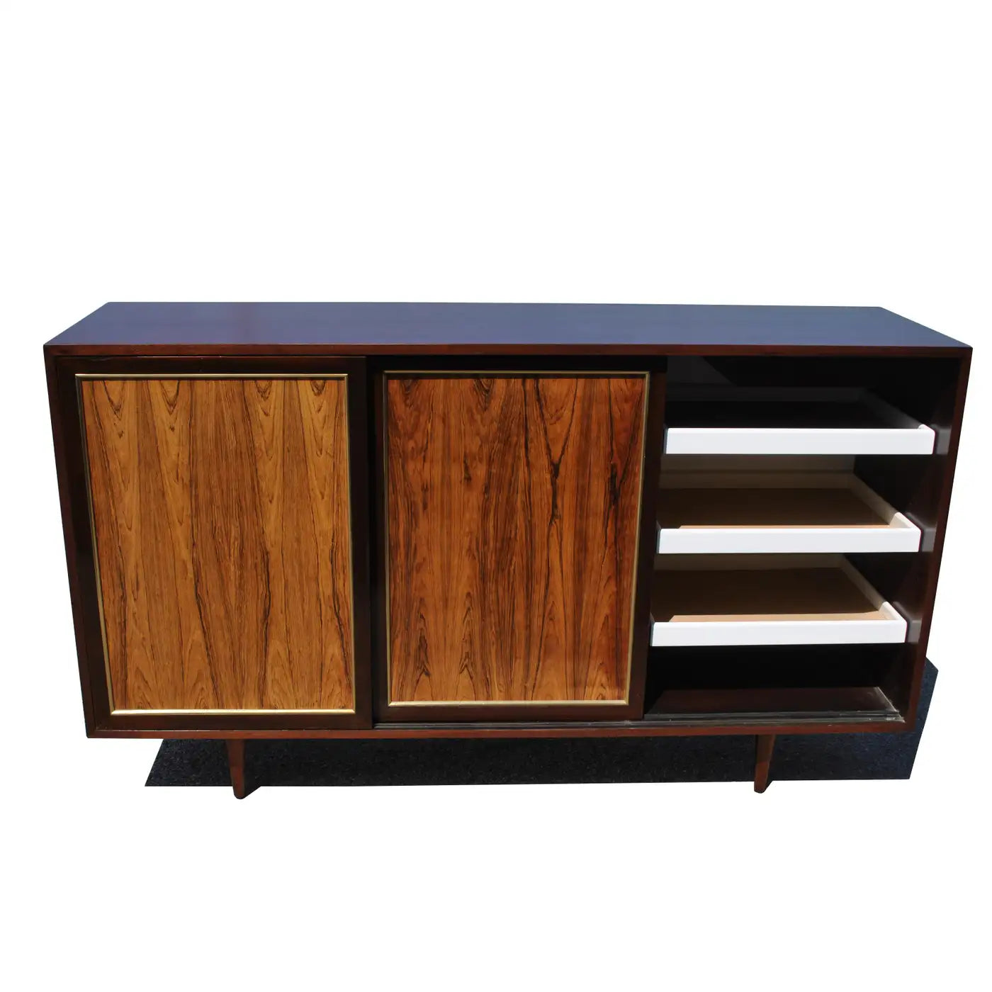 Designer credenza by Harvey Probber in mahogany