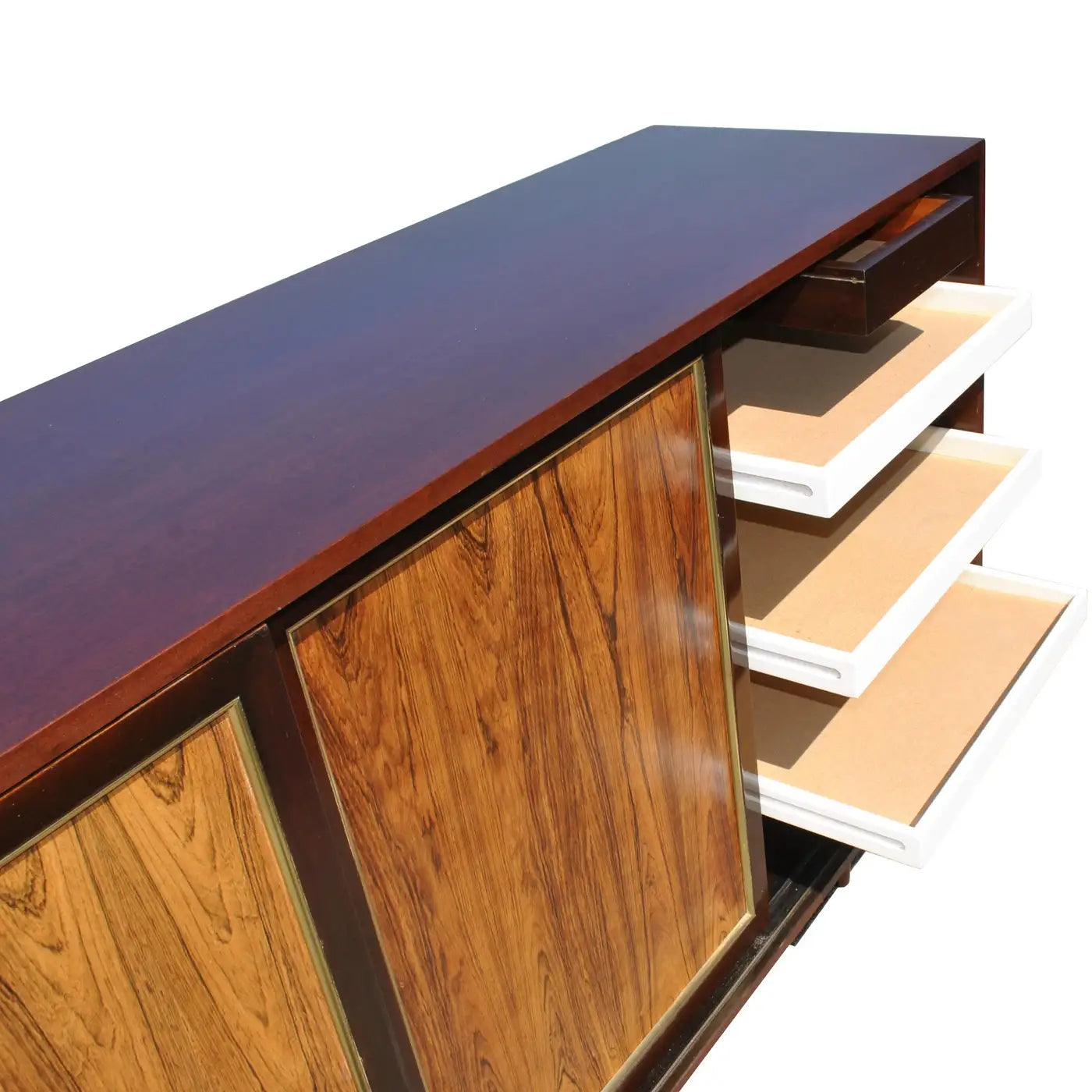 Elegant rosewood and mahogany sideboard
