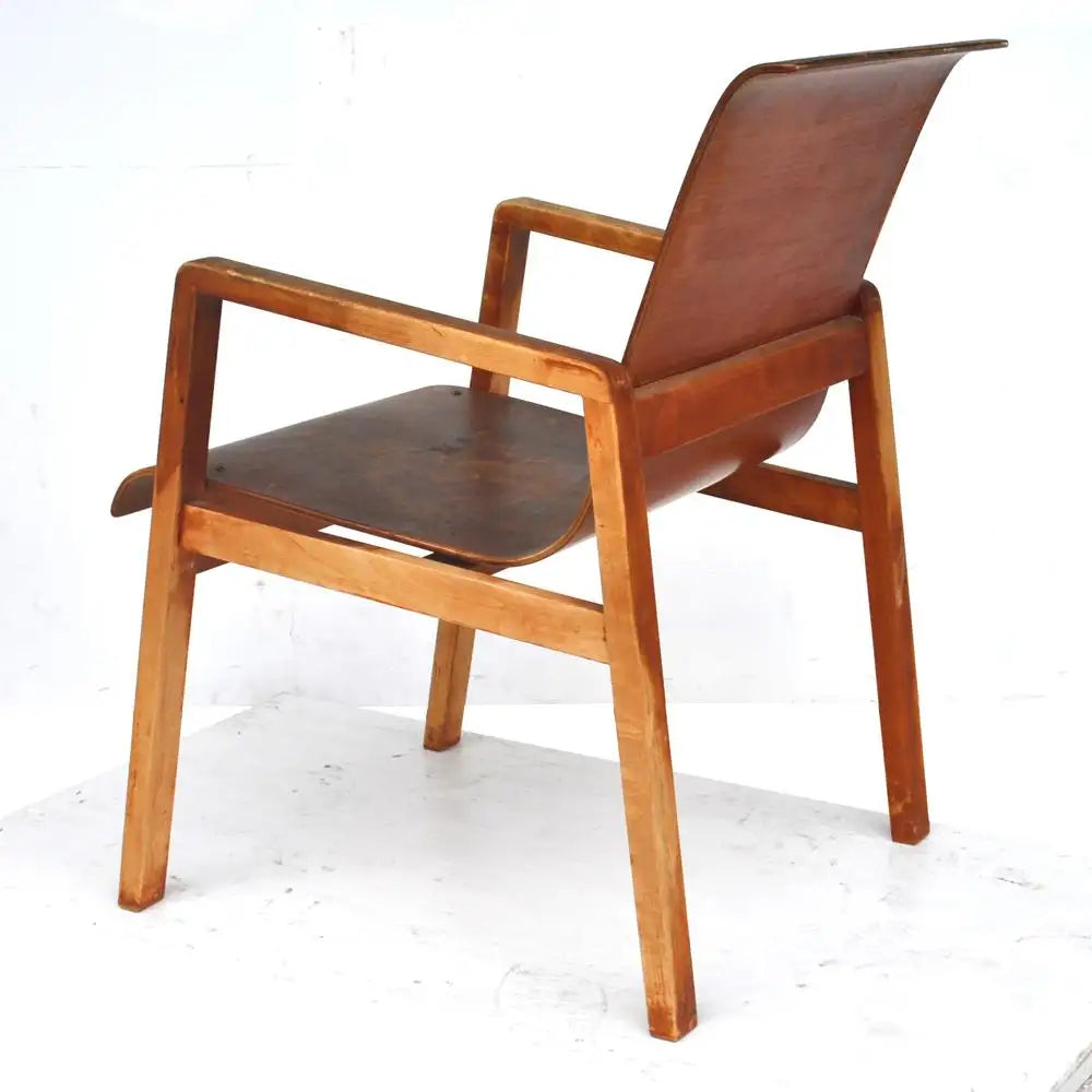 Vintage Pair Hallway 403 Chairs by Alvar Aalto