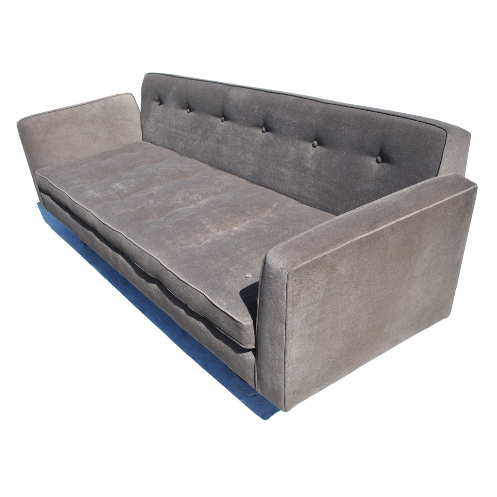 Vintage Mid Century Edward Wormley for Dunbar Split Arm Sofa with Walnut Base