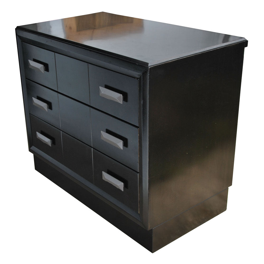 Mid century modern ebonized dresser with drawers