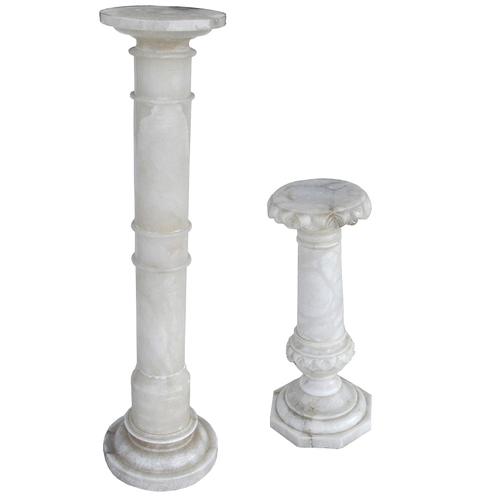 Natural imported marble column stands for display