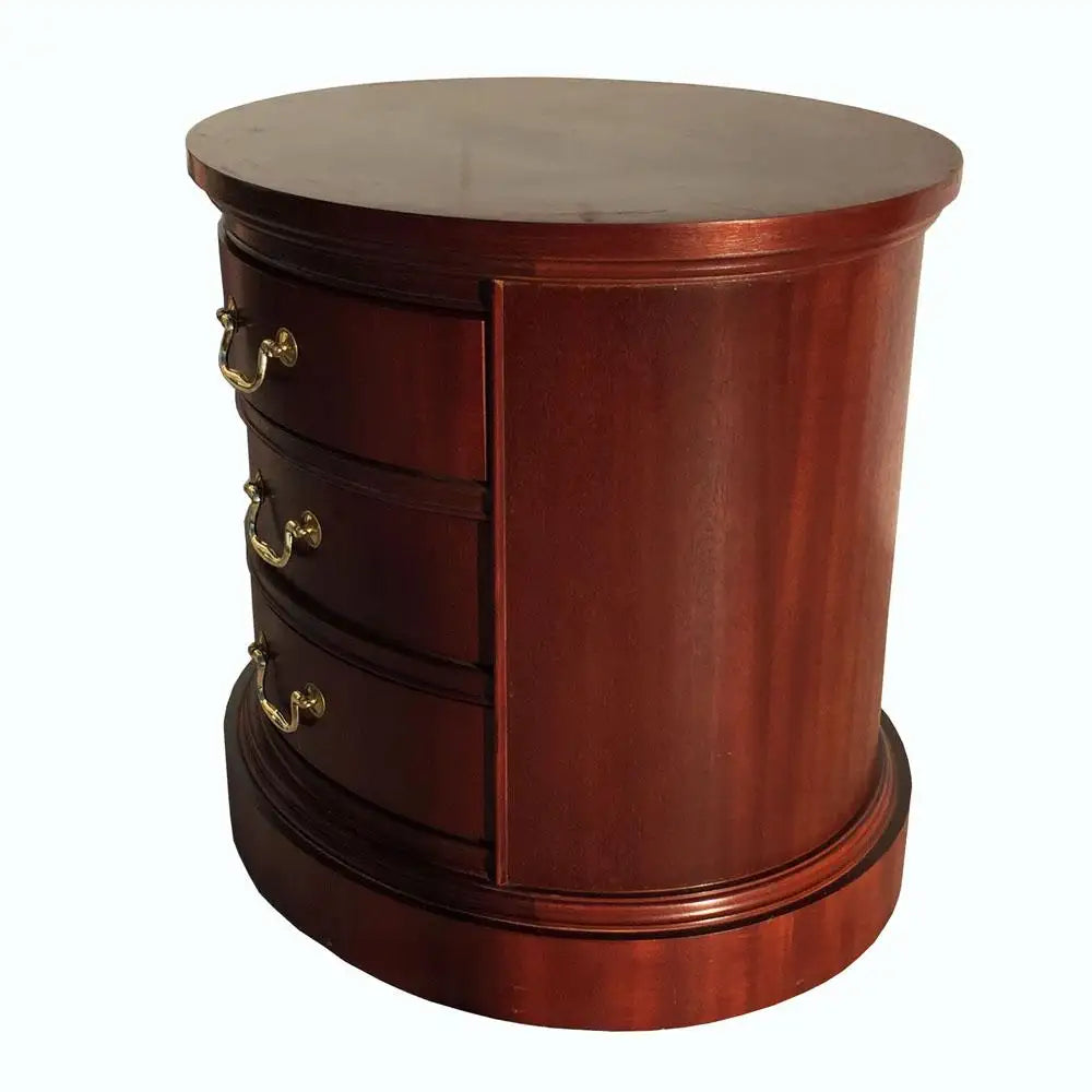 Oval Three-Drawer Chests by Berhardt