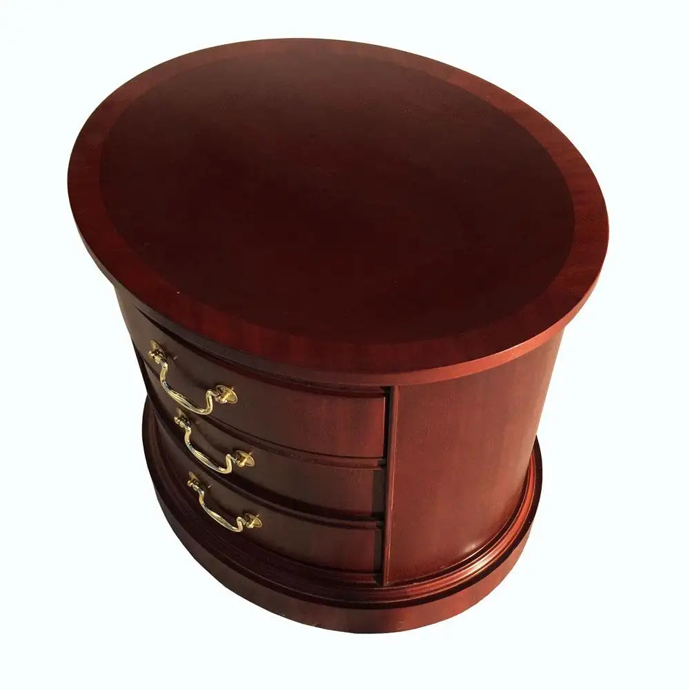 Oval Three-Drawer Chests by Berhardt