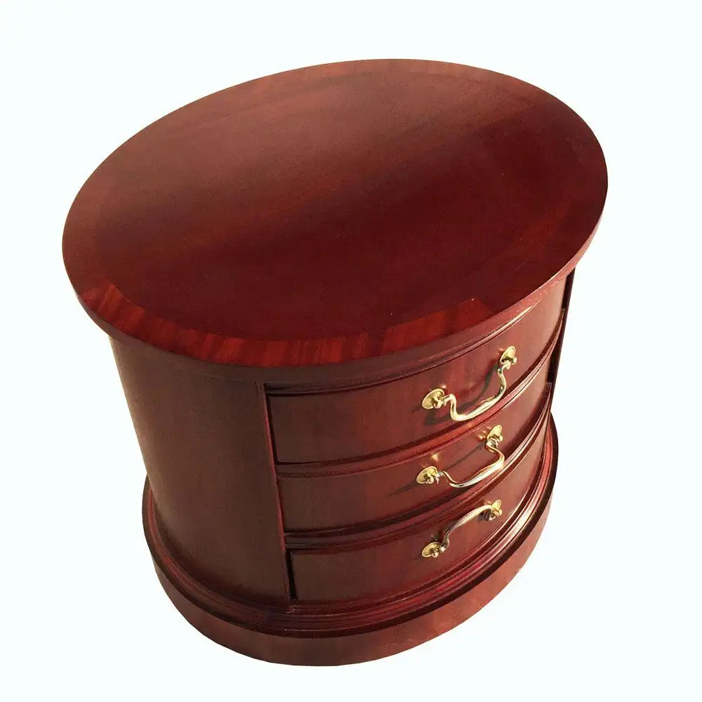 Oval Three-Drawer Chests by Berhardt