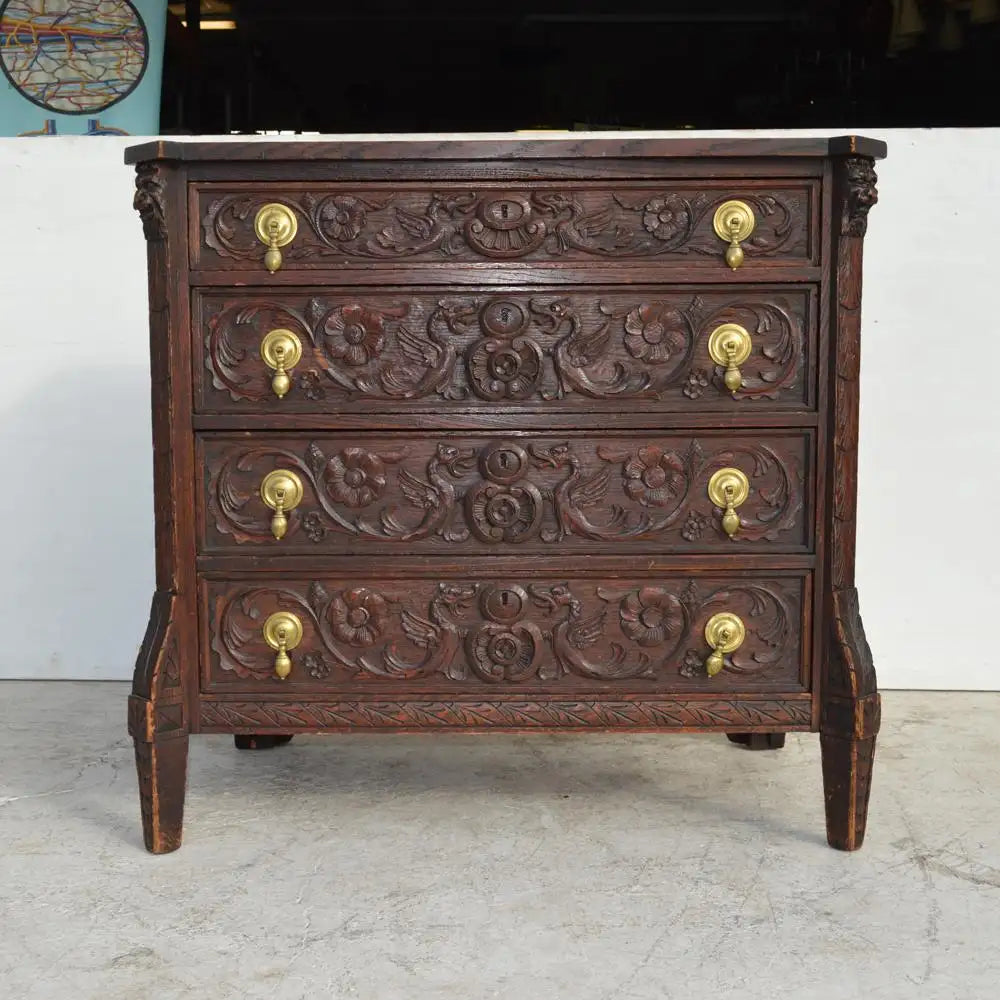 Vintage Italian dresser with ornate carvings