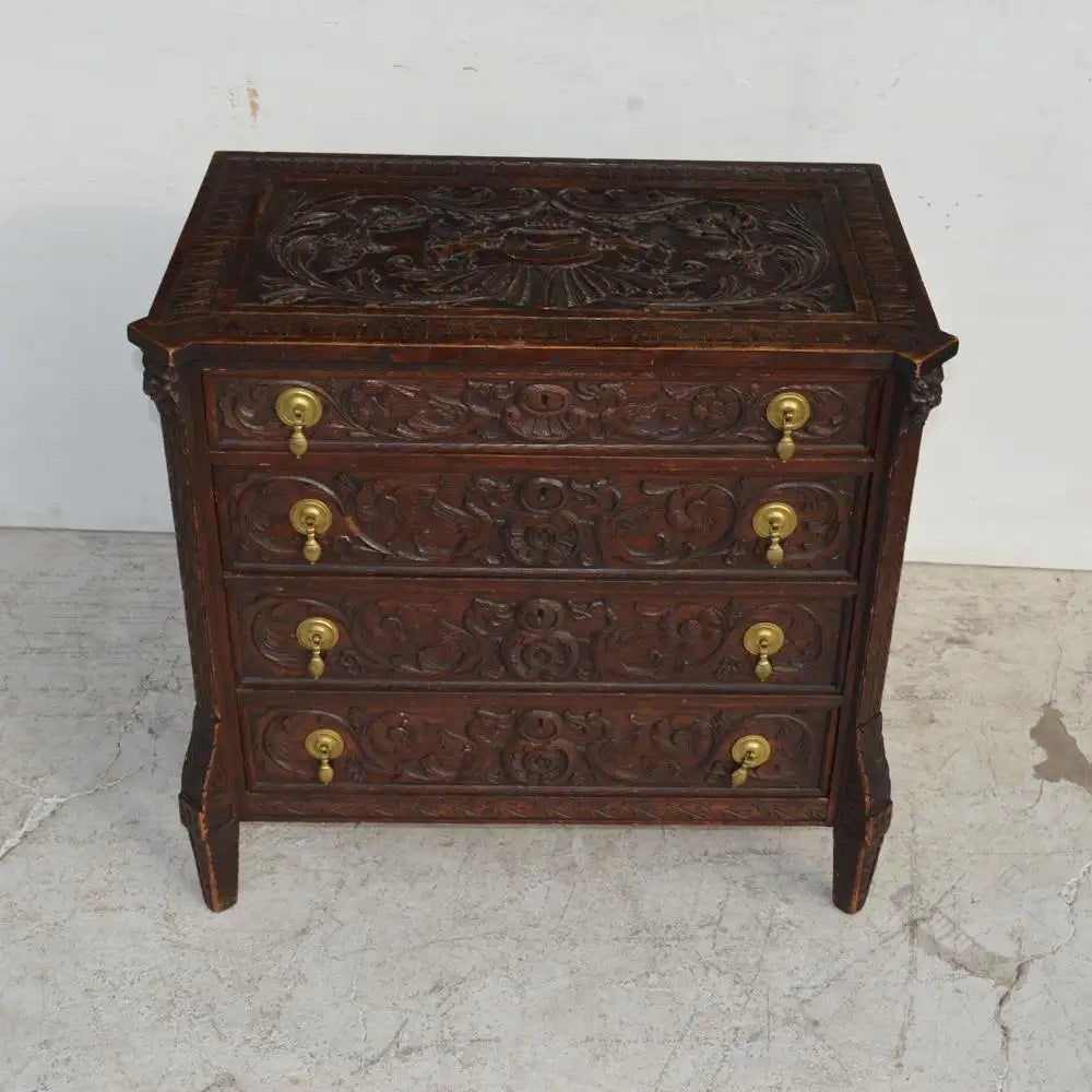 19th century carved bedroom dresser